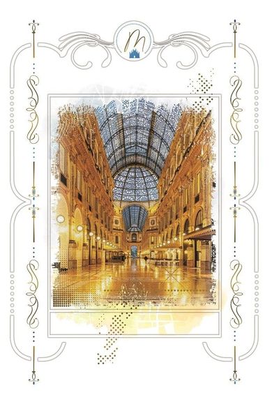 DaVinci, karnet z kopertą, Wnętrze Galerii Mediolan, 12-18 cm