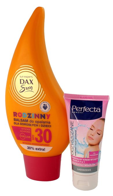 Dax Sun, balsam do opalania SPF 30, 250 ml + mini krem myjący, 50 ml