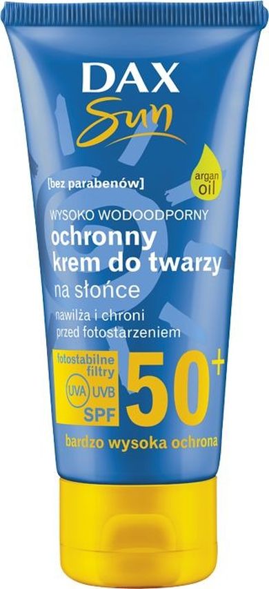 Dax Sun, krem do twarzy ochronny na słońce, SPF 50+, 50 ml