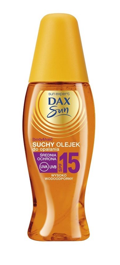 Dax Sun, olejek suchy do opalania, SPF 15, 150 ml