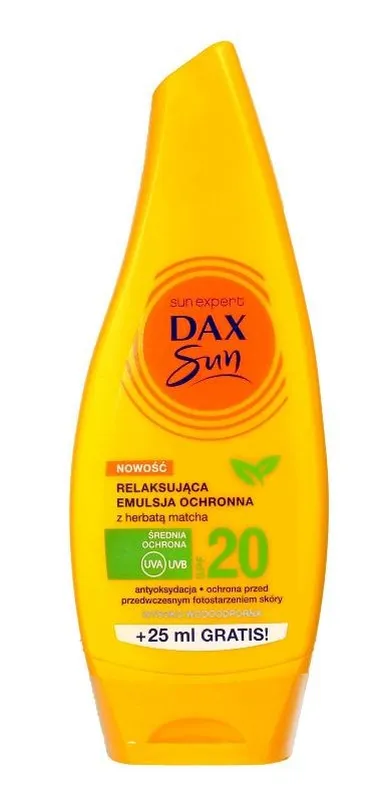Dax Sun, relaksująca emulsja ochronna z herbatą matcha, SPF20, 175 ml
