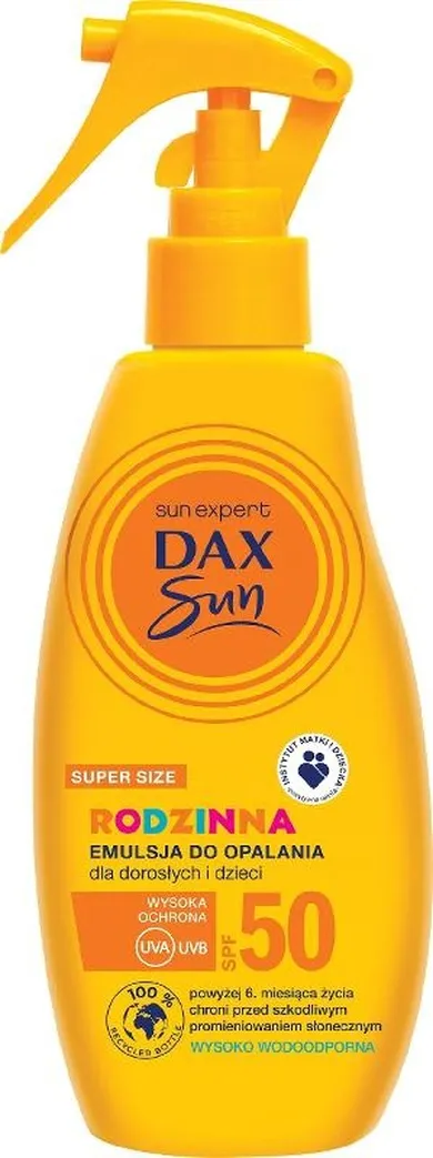 Dax, Sun, rodzinna emulsja do opalania dla dorosłych i dzieci, SPF50, 200 ml
