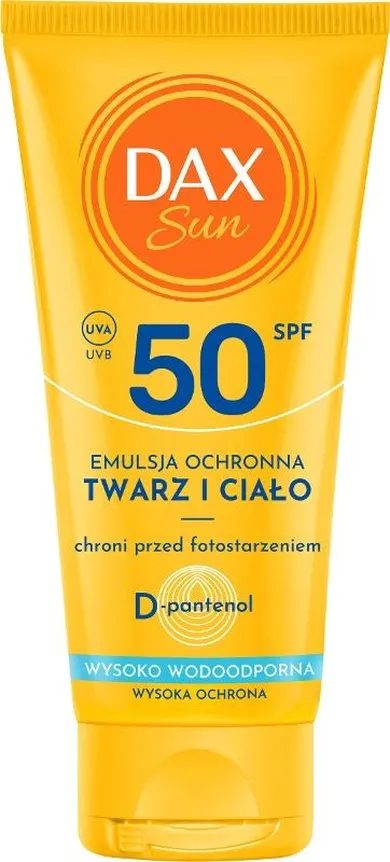 Dax Sun, Travel, emulsja ochronna do twarzy i ciała, SPF 50, 50 ml