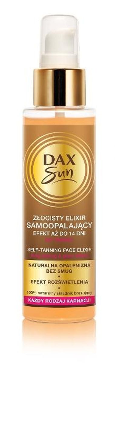 Dax Sun, złocisty elixir samoopalający do twarzy, 110 ml