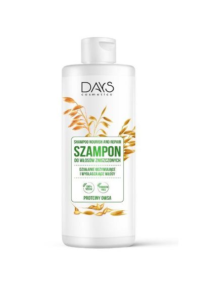 Days Cosmetics, szampon do włosów z proteinami owsa