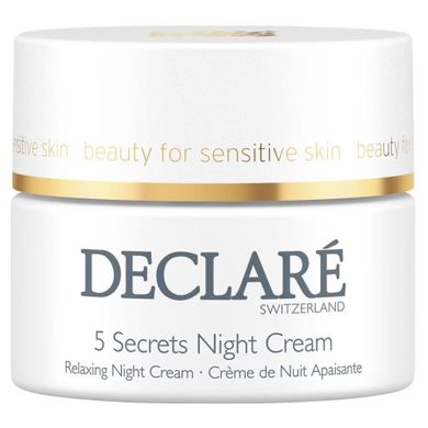 Declare, Stress Balance 5 Secrets Night Cream, nawilżający krem do twarzy na noc, 50 ml