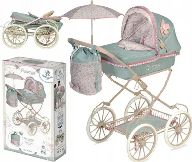 Decuevas, głęboki wózek dla lalek z torbą i parasolką, Provence