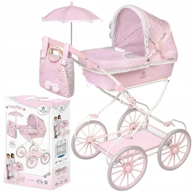 Decuevas, głęboki wózek dla lalek z torbą i parasolką, Sophie