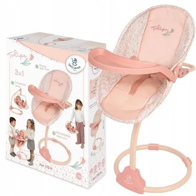 Decuevas, krzesełko do karmienia, huśtawka i nosidło dla lalek 3w1