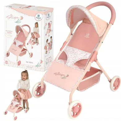 Decuevas, wózek spacerówka dla lalek z torbą, Tulipe