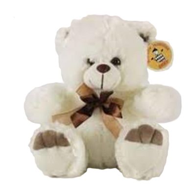 Deef, miś z kokardą siedzący, maskotka, 22 cm