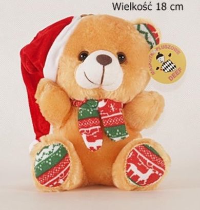 Deef, Xmas, mis świąteczny, maskotka, 18 cm