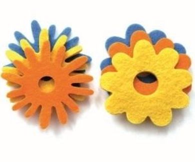 Dekor-Art-Serwis, kwiatki z filcu, 6 szt.