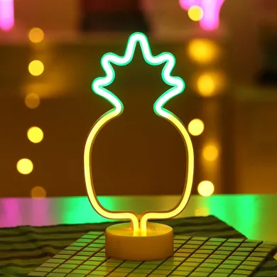 Dekoracyjna lampka neonowa LED, ananas