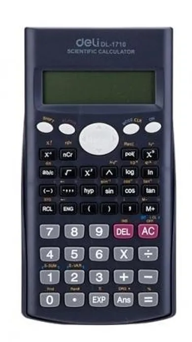 Deli, kalkulator naukowy, 12-cyfrowy, granat