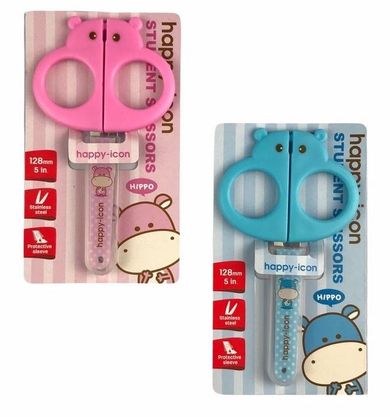 Deli, Soft Touch, nożyczki szkolne, 13,5 cm, 1 szt.