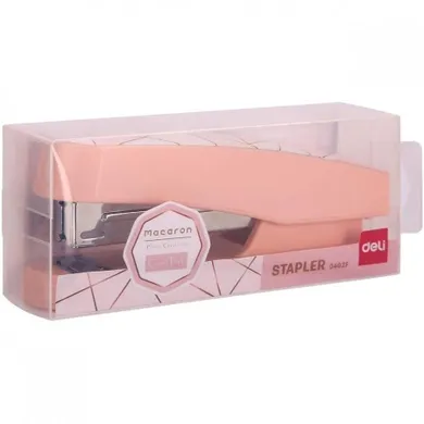Deli, zszywacz 24/6, 26/6, 25 kartek, różowy