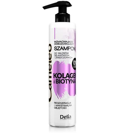 Delia Cosmetics, Cameleo Kolagen i Biotyna, szampon wzmacniająco-odbudowujący, 250 ml