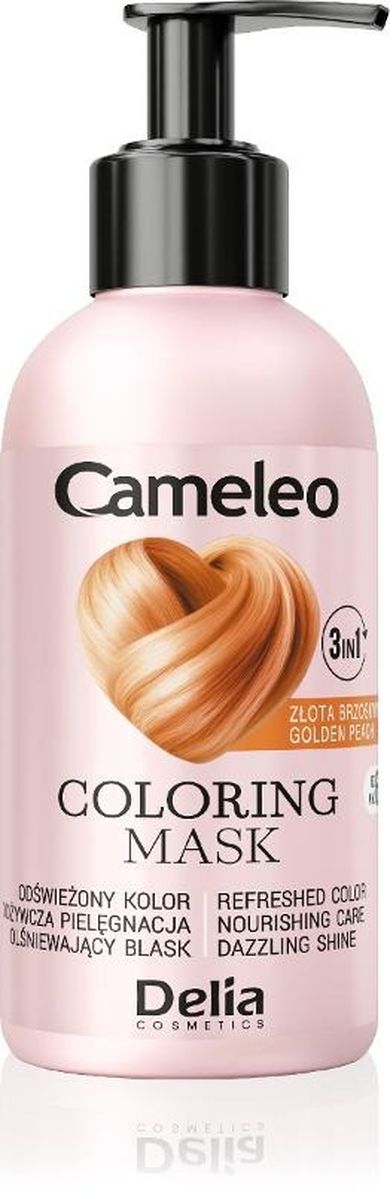 Delia Cosmetics, Cameleo, maska koloryzująca do włosów 3w1, złota brzoskwinia, 120 ml