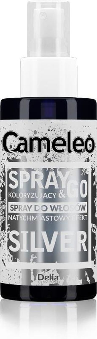 Delia Cosmetics, Cameleo, Spray & Go, spray koloryzujący do włosów, Silver, 150 ml