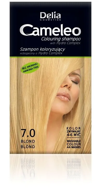 Delia Cosmetics, Cameleo, szampon koloryzujący 7.0 blond