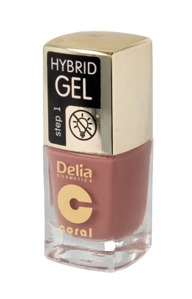 Delia Cosmetics, Coral Hybrid Gel, emalia do paznokci, nr 43, 11 ml