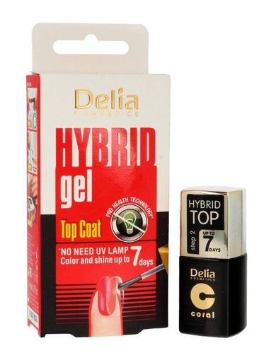 Delia Cosmetics, Hybrid Gel Top Coat 7 days, 11 ml