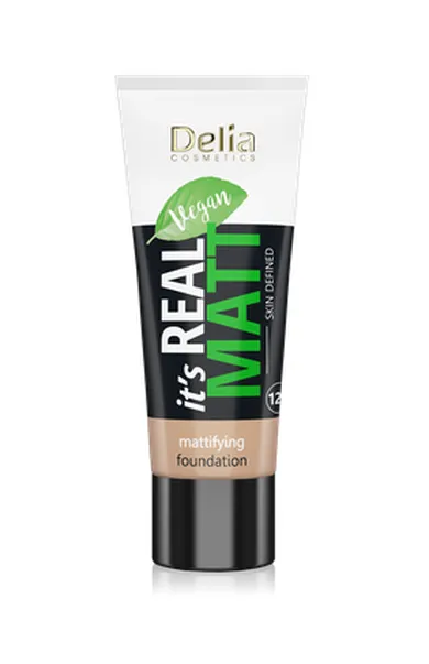 Delia Cosmetics, It's Real Matt, podkład matujący, odżywczo-nawilżający, nr 102 natural, 30 ml