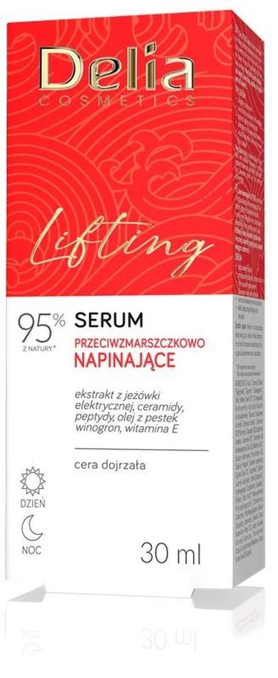 Delia Cosmetics, lifting przeciwzmarszczkowo-napinające, serum na dzień i noc, 30 ml