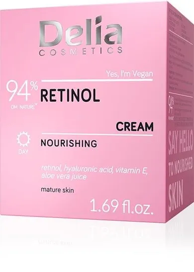 Delia Cosmetics, retinol krem do twarzy ujędrniająco - odżywczy, 50 ml