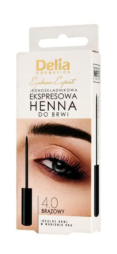 Delia, Eyebrow Expert, henna expres, nr 40, brąz