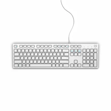 Dell, keyboard, white
