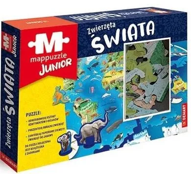 Demart, Mappuzzle Junior, Zwierzęta świata, puzzle