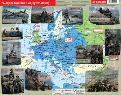 Demart, Polacy na frontach II wojny światowej, puzzle ramkowe, 72 elementy
