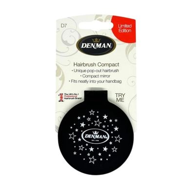 Denman, Compact Popper, kompaktowa szczotka do włosów, black