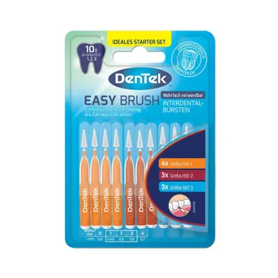 DenTek, Easy Brush, szczoteczka do przestrzeni międzyzębowych, mix, 10 szt.