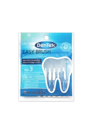 DenTek, szczoteczki międzyzębowe EasyBrush, ISO 3, 6 szt.