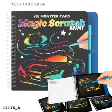 Depesche, Mini Magic Scratch Monster Cars, zestaw kreatywny