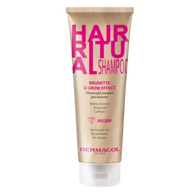 Dermacol, Hair Ritual Shampoo, szampon włosów, Brunette & Grow Effect, 250 ml