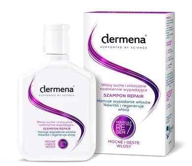 Dermena, Hair Care, Repair, szampon odbudowujący, hamujący wypadanie włosów, 200 ml