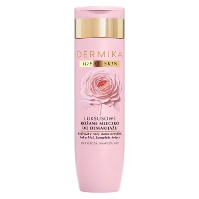 Dermika, Ideal Skin, luksusowe różane mleczko do demakijażu, 200 ml