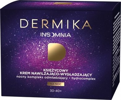 Dermika, Insomnia, 30-40 + księżycowy krem nawilżająco, wygładzający na noc, 50 ml
