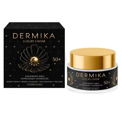 Dermika, Luxury Caviar 50+ kawiorowy krem wypełniający zmarszczki na dzień i noc, 50 ml