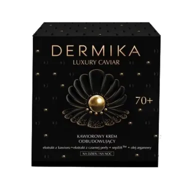 Dermika, Luxury Caviar, 70+ kawiorowy krem odbudowujący na dzień i noc, 50 ml