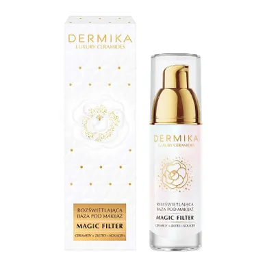 Dermika, Luxury Ceramides, baza rozświetlająca pod makijaż, magic filter, 30 ml