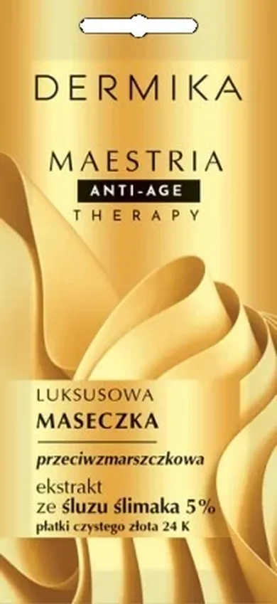 Dermika, Maestria Anti-Age Therapy, luksusowa maseczka przeciwzmarszczkowa, ekstrakt ze śluzu ślimaka 5%, 7g