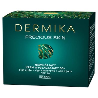 Dermika, Precious Skin, nawilżający krem wygładzający na dzień, 50+, 50 ml