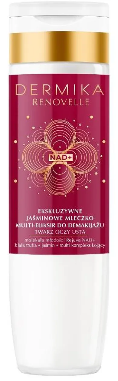 Dermika, Renovelle, ekskluzywne jaśminowe mleczko, multi eliksir do demakijażu, 200 ml