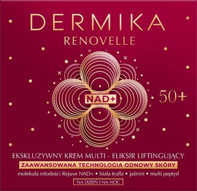 Dermika, Renovelle, ekskluzywny krem na dzień i noc, multi eliksir liftingujący 50+, 50 ml