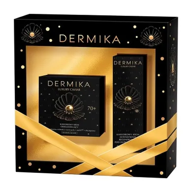 Dermika, zestaw prezentowy, Luxury Caviar 70+, krem na dzień i noc, 50 ml + krem pod oczy, 15 ml